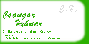 csongor hahner business card